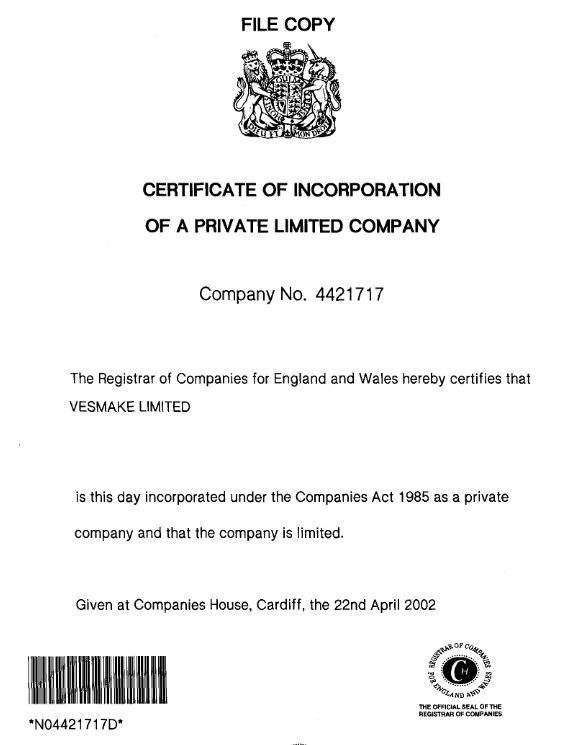 About Vesmake Limited